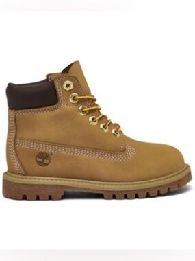 {TIMBERLAND} Boy’s Premium Brown Wheat Nubuck Waterproof Leather Boot
